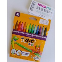 BIC viltpliiatsid Kids, 12 värvi