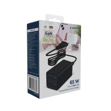 GEMBIRD laadija 4-port GaN USB 65W GEMBIRD laadija 4-port GaN USB 65W