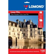 PET kile LOMOND, laserprint, läbipaistev, A4, 10 lehte