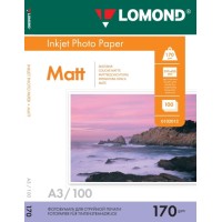 Foto paber LOMOND, matt, A3, 170gsm, 100 lehte Foto paber LOMOND, matt, A3, 170gsm, 100 lehte