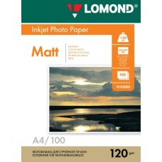 Foto paber LOMOND, matt, A4, 120gsm, 100 lehte Foto paber LOMOND, matt, A4, 120gsm, 100 lehte