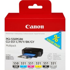 Canon PGI-550 / CLI-551 CMYK + GREY multipakk