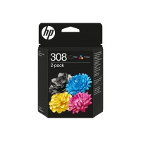 HP 308 2-pakk tindid B+CMY 6L6S6UE HP 308 2-pakk tindid B+CMY 6L6S6UE